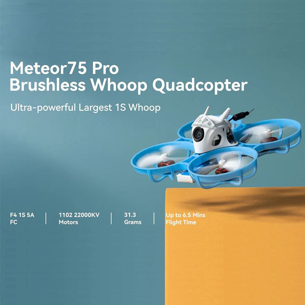 BETAFPV Meteor75 Pro 1S Powerful BWhoop Quadcopter 1102 22000KV Brushless Motor F4 1S 5A Flight Controller M03 350mw VTX