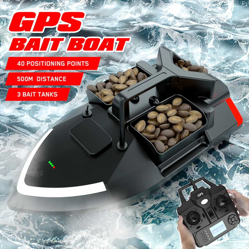 Fishing Equipment Accessory Tool 500 Meters Intelligent Smart RC Bait Boat  Toy Double Warehouse Bait Package Repair Upgrade