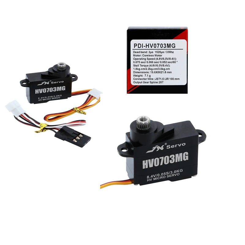 JX PDI-HV0703MG 8.4V High Voltage Ultra Light 7.1g 3.0kg.cm Torque