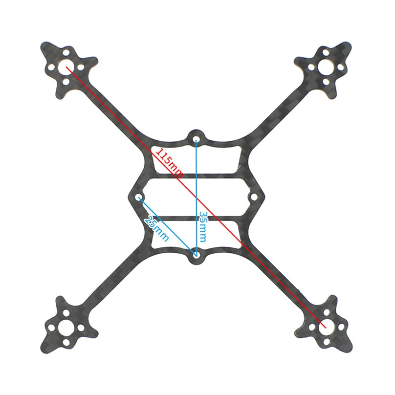115mm Wheelbase Bottom Plate 3K Carbon Fiber for Happymodel Crux3