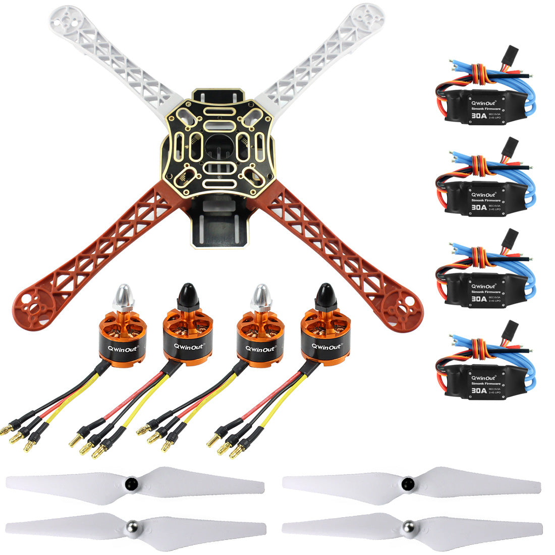 QWinOut DIY FPV Drone Quadcopter 4-axle Aircraft Kit :F450 450 Frame