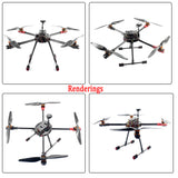 QWinOut J630 Full Set DIY 2.4GHz 4-Aixs RC Hexacopter 630mm Frame Kit APM2.8 Flight Controller with FS-i6X TX RX Brushless Motor ESC Part