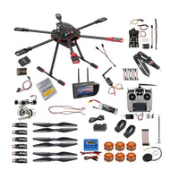 QWinOut Q705 Helicopter DIY RC Racing Drone Kit AT9S/FS-i6/AT10 Remote Control APM /PIX Flight Control 40A ESC Aircraft RTF