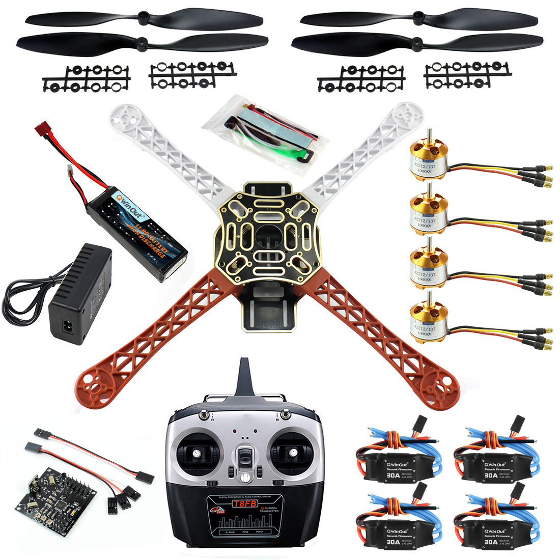 QWinOut 330mm DIY RC Drone Kit F330 Frame RC Quadcopter 4-Axle UFO  Unassembly Kit 6M GPS APM2.8 Flight Control for Beginners (No Battery and  Remote