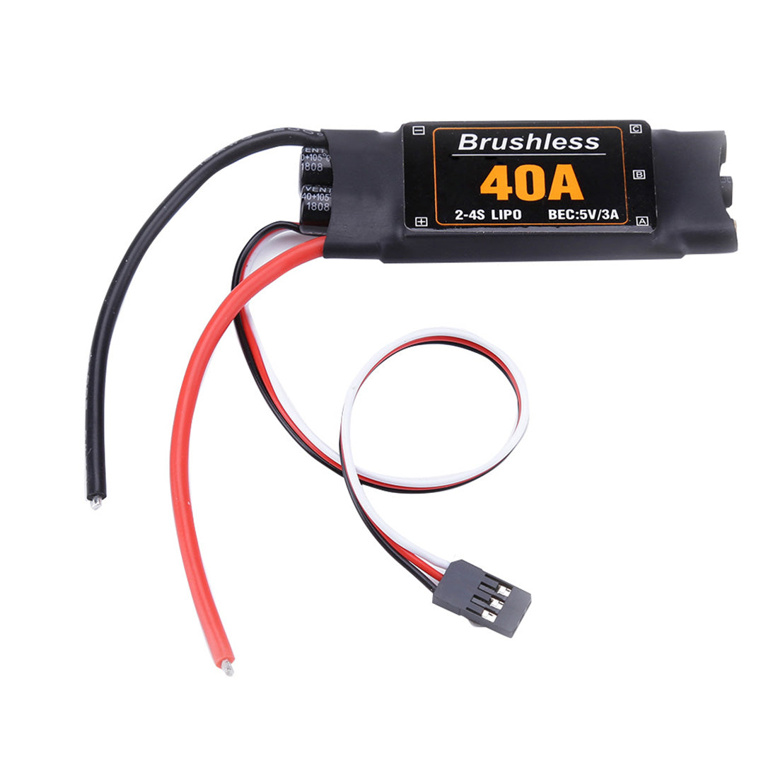 ESC Sans Balais Dilwe 40A Bidirectionnel - Pour Voiture Et Bateau RC - 2-6S Lipo - Noir