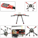 QWinOut J630 Full Set DIY 2.4GHz 4-Aixs RC Hexacopter 630mm Frame Kit APM2.8 Flight Controller with FS-i6X TX RX Brushless Motor ESC Part