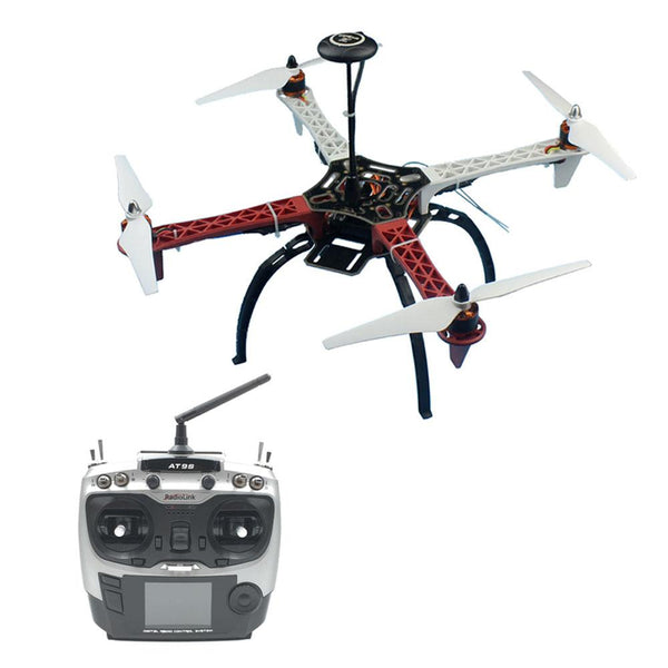 QWinOut HJ 450 F450 4-Aixs RFT Full Kit with APM 2.8 Flight Controller GPS Compass witn AT9S TX RX No Gimbal / Battery /Charger
