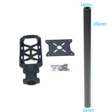 JMT 16MM*14MM*245MM 3K Carbon Fiber Tube with 16mm Clamp Type Motor Mount Plate Holder for 4-axle Aircraft RC Hexacopter DIY Copter Drone