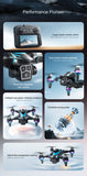 K12Max Brushless Obstacle Avoidance Drone with Screen Controller, HD Aerial Photography Quadcopter RC Airplane with Optical Flow Dual Lens & Lights