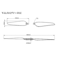 Tarot 16 Inch Paddle Efficient Folding CW and CCW Propeller 1665 for DIY RC Multi Rotor Drone