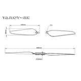 Tarot 16 Inch Paddle Efficient Folding CW and CCW Propeller 1665 for DIY RC Multi Rotor Drone