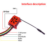 QWinOut Long Range 5.8Ghz 1600mW VTX with Fan 0/200/500/800/1600mW 1.6W VTX Video Transmitter Cooling Fan with CNC shell For RC FPV Dron