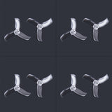 Gemfan 2040 2.0X4.0 PC 3-blade Propeller 2 Inch Prop 3-hole Blades for 1103 1104 Motor for RC Racer Racing Drone Quadcopter