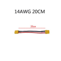 QWinOut 1PC XT60 Male to Male to Female Plug Extension Cable Lead Silicone Wire 14AWG 12AWG Silicone Wire for RC Battery Motor