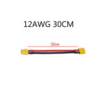 QWinOut 1PC XT60 Male to Male to Female Plug Extension Cable Lead Silicone Wire 14AWG 12AWG Silicone Wire for RC Battery Motor