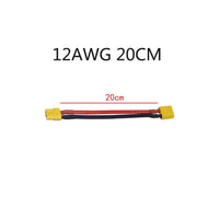 QWinOut 1PC XT60 Male to Male to Female Plug Extension Cable Lead Silicone Wire 14AWG 12AWG Silicone Wire for RC Battery Motor