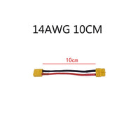 QWinOut 1PC XT60 Male to Male to Female Plug Extension Cable Lead Silicone Wire 14AWG 12AWG Silicone Wire for RC Battery Motor