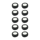 QWinOut 10Pcs 20*8*1.9mm Rubber Hollow Tire Car Wheel Model Wheels DIY Toy Accessory for Car F17678