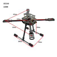 QWinOut J630 DIY Full Set 2.4GHz 4-Aixs Multicopter RC Aircraft 630mm Frame Kit MINI PIX+GPS AT9S TX RX Brushless Motor ESC Altitude Hold