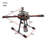 QWinOut J630 DIY Full Set 2.4GHz 4-Aixs Multicopter RC Aircraft 630mm Frame Kit MINI PIX+GPS AT9S TX RX Brushless Motor ESC Altitude Hold