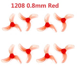 4Pairs(4CW+4CCW) Gemfan 1208 3-Blade / 1209 4-Blade 31mm PC Propeller 0.8mm 1mm 1.5mm for FPV Freestyle Tinywhoop Drones