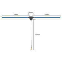 2PCS/lot BETAFPV Dipole T Antenna 2.4G 915MHz/868MHz IPEX MHF Connector For 2.4G/915MHz/868MHz receiver