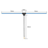 2PCS/lot BETAFPV Dipole T Antenna 2.4G 915MHz/868MHz IPEX MHF Connector For 2.4G/915MHz/868MHz receiver