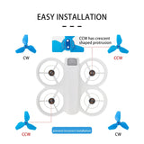 4Pair 2016S Propeller for DJI NEO Drone Replacement Prop Colorful 3-Blade Lightweight Fans Wing for DJI NEO Quadcopter Accessory