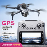 K18Max GPS HD Aerial Photography Drone with 4.5-Inch Screen Controller, Brushless Smart Obstacle Avoidance RC Aircraft