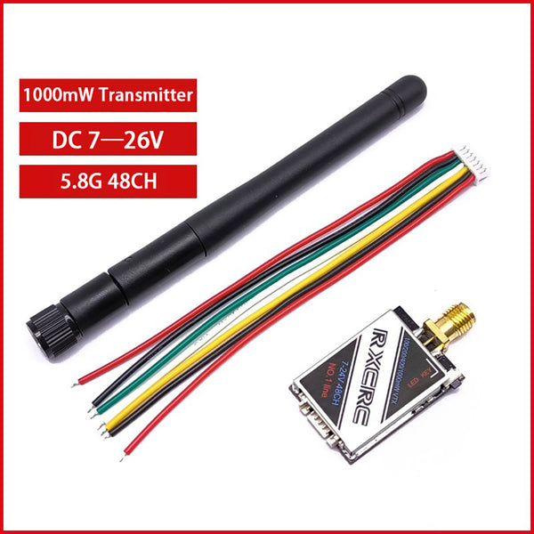 QWinOut 5.8GHz 1W FPV VTX Wireless Image Video Transmitter 48CH 100/200/400/1000mW RP-SMA 7-26V For Long Range RC Airplane FPV Drone