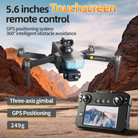 QWinOut KAI TWO 5.6 Inches Touchscreen Remote Control Drone Three-axis Gimbal GPS Positioning Auto Return FPV Aircraft