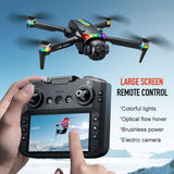K21MAX Brushless Quadcopter HD Aerial Photography RC Airplane with Brushless Motor Large Screen Controller, LED Marquee Lights & Optical Flow Dual Lens