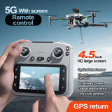 K18Max GPS HD Aerial Photography Drone with 4.5-Inch Screen Controller, Brushless Smart Obstacle Avoidance RC Aircraft