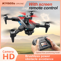 QWinOut KY605S Drone Remote control with screen Brushless power obstacle avoidance HD aerial photography quadcopter