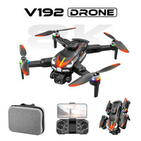 V192 8K HD Dual Camera Drone Folding Obstacle Avoidance Remote Control Aircraft Optical Flow Positioning