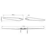 Tarot 30 Inch 3011 Efficient Folding CW CCW Propeller Clamp Holder Set TL100D38 Multirotor Props