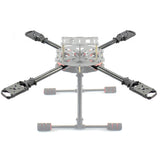 JMT 4PCS 16MM*14MM*245MM 3K Carbon Fiber Tube with 16mm Clamp Type Motor Mount Plate Holder & Z16 Folding Arm Tube Joint for 4-axle Aircraft RC Quadcopter DIY Copter Drone