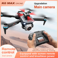 KY605S K6 Max Drone Equipped with Screen Remote Control and Brushless Power HD Aerial Drone Obstacle Avoidance Quadcopter