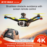 K15 Drone LCD with Screen Remote Control Brushless Power Intelligent Obstacle Avoidance High-definition Aerial Photography Aircraft