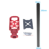 JMT 16MM*14MM*245MM 3K Carbon Fiber Tube with 16mm Clamp Type Motor Mount Plate Holder for 4-axle Aircraft RC Hexacopter DIY Copter Drone
