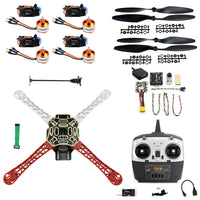 QWinOut F450 DIY Drone Kit Quadcopter 1000KV A2212 13T Motor 30A ESC APM2.8/minipix/PIXHAWK  Flight Control 2200Mah Lipo Battery Radiolink T8FB TX