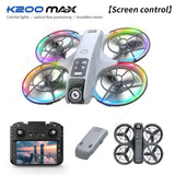 K200MAX GT3 Brushless Screen Controller Drone, HD Aerial Photography Optical Flow Positioning RC Airplane with LED Lights 4.5-Inch Large Screen Controller