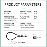 STARTRC for DJI Pocket3/AVATA2 Hanging Straps Hanging Ropes Anti Loss And Anti Fall Adjustable Hanging Rope Accessories