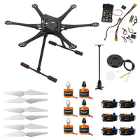 QWinOut DIY Drone Kit 550mm Hexacopter PXI PX4 Flight Control + 920KV Motor + 30A ESC+ 9443 propeller