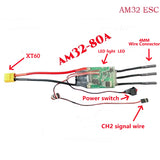 QWinOut AM32 60A 80A 150A 200A Brushless ESC 2-6S BEC 6V/2A 6V/5A For 1/10 1/8 R Car Airplane
