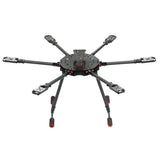 JMT Saker675 675mm 6-axis Carbon Fiber Folding Rack DIY RC Drone Hexacopter Frame Kit with Landing skid Motor Mount
