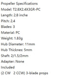 HQProp T2.8X2.4X3 Propeller CW CCW 3-blades Props