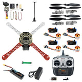 QWinOut F450 DIY Drone Kit Quadcopter 1000KV A2212 13T Motor 30A ESC APM2.8/minipix/PIXHAWK  Flight Control 2200Mah Lipo Battery Radiolink T8FB TX