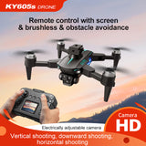 QWinOut KY605S Drone Remote control with screen Brushless power obstacle avoidance HD aerial photography quadcopter