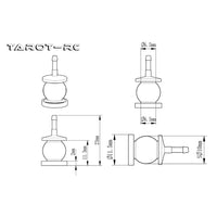 Tarot TL10A09 New Small Damping Shock Ball Gimbal Dampening Shock Balls Rubber Material